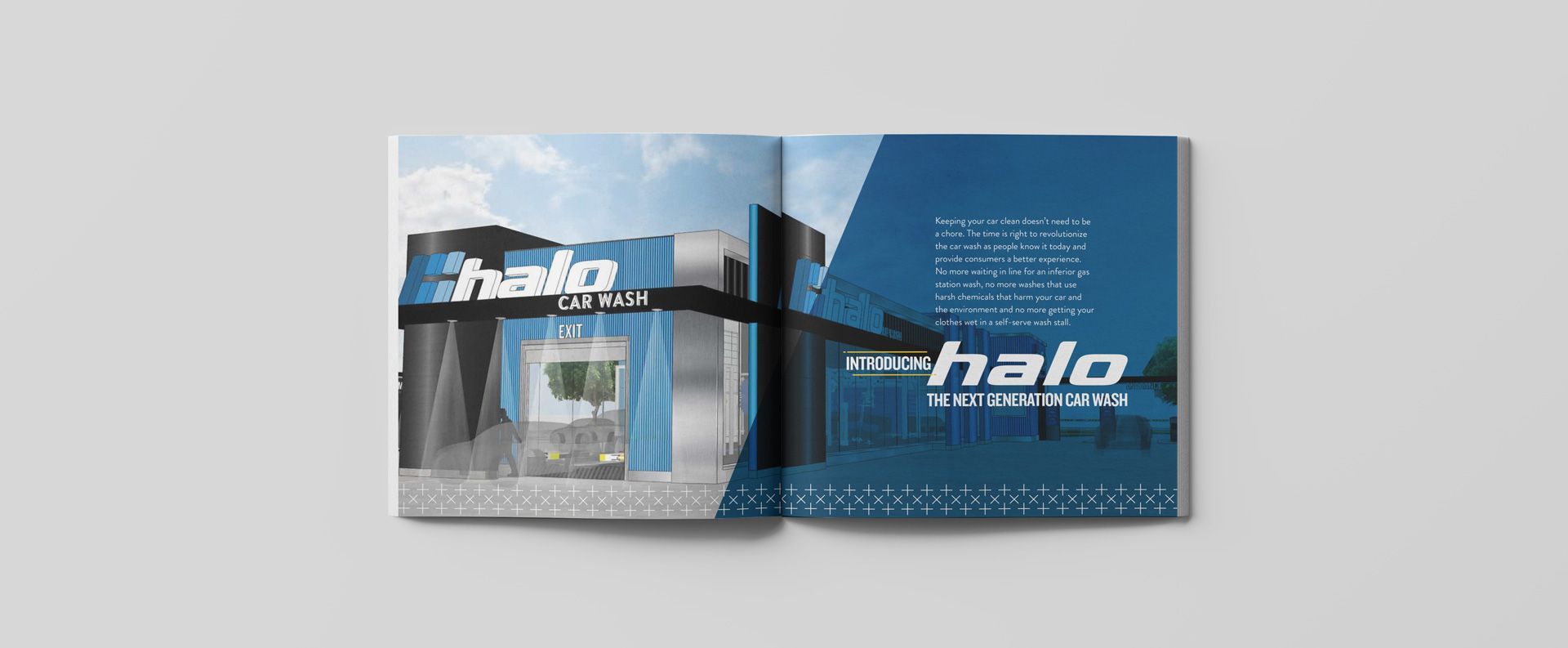 A book is open to a page with a picture of a building.
