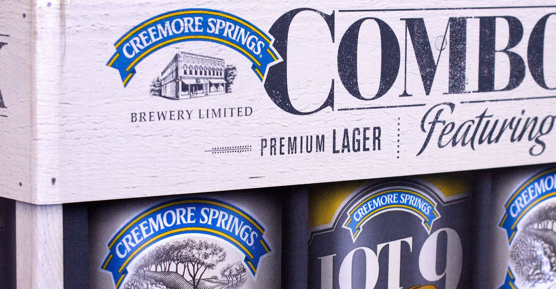 A crate of creemore springs combo featuring premium lager