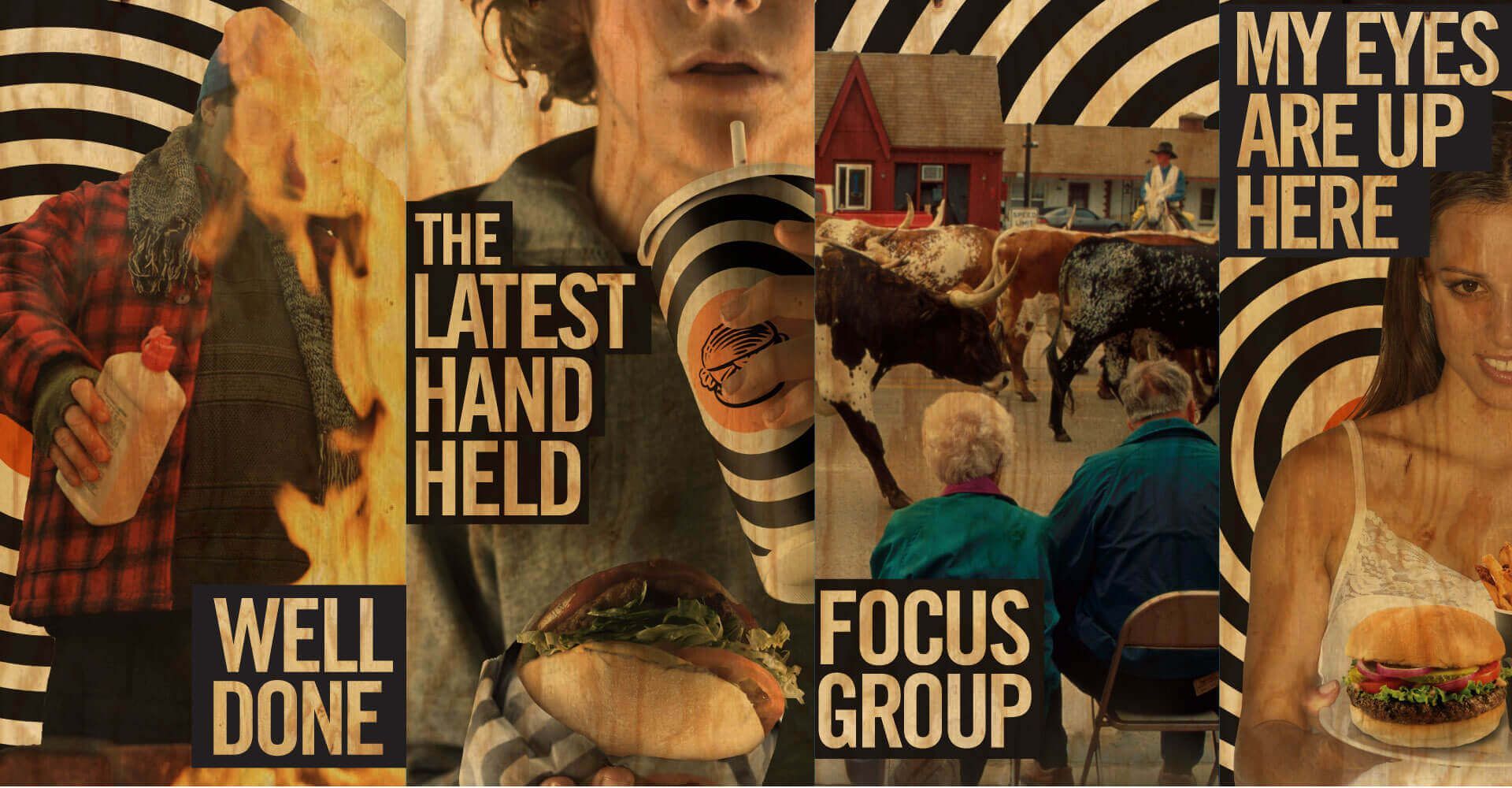 A poster that says the latest hand held well done and focus group