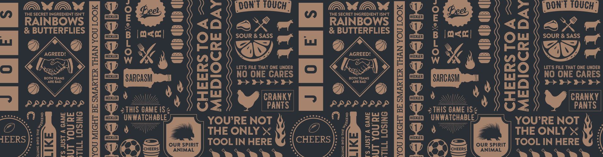 A seamless pattern with a lot of words on it