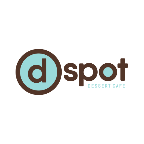 A logo for a dessert cafe called d spot.
