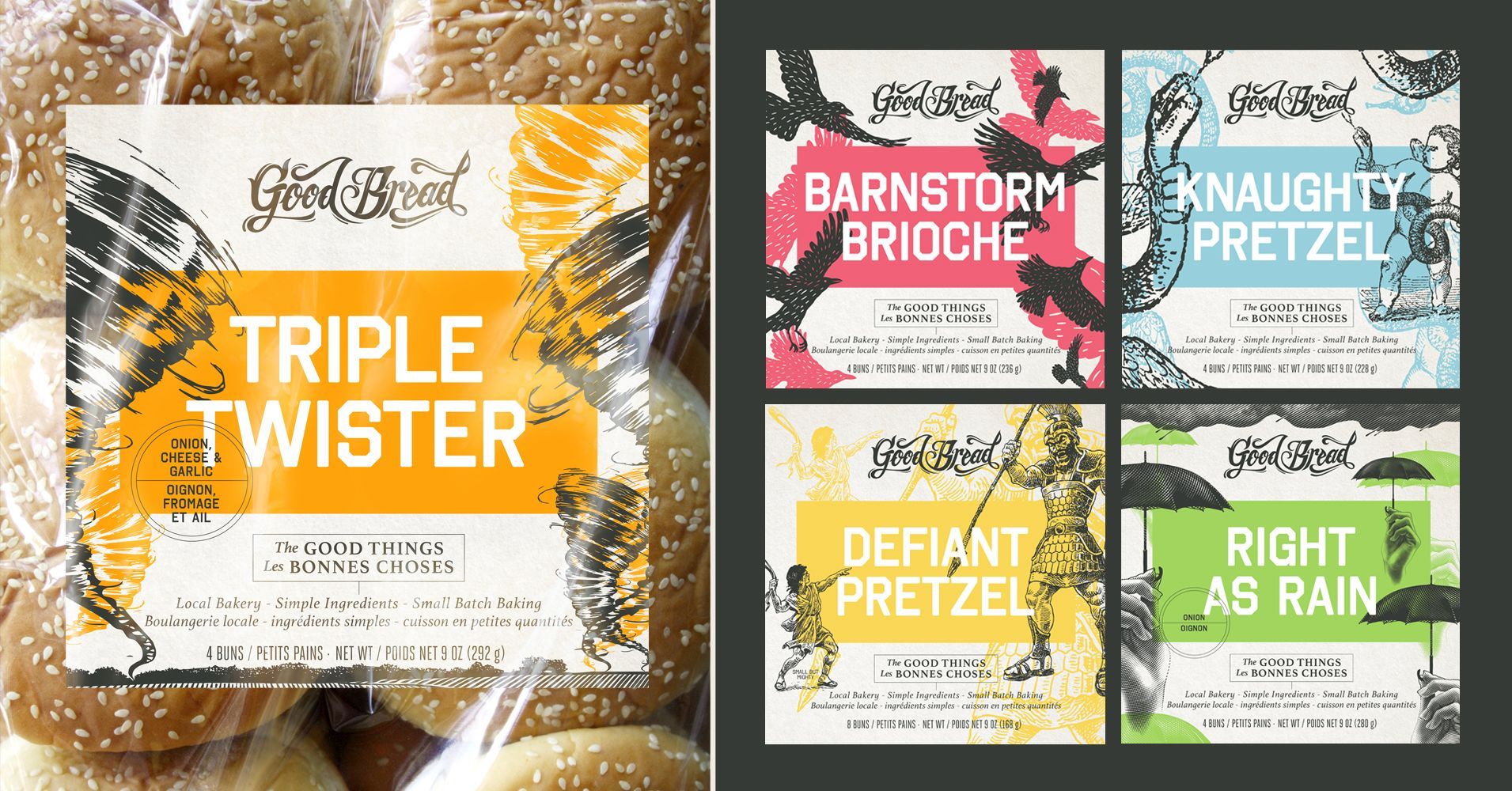 A bag of pretzels with a label that says triple twister on it.