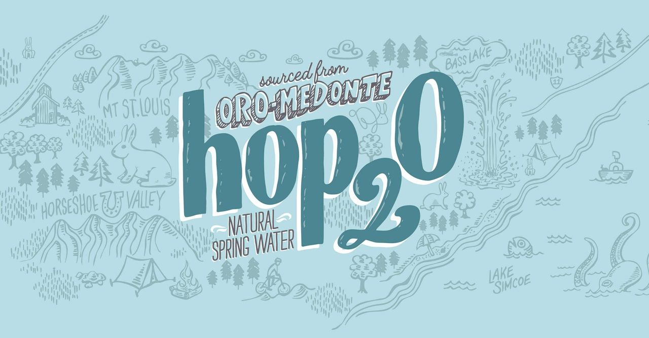 The word hop is on a blue background with a map in the background.