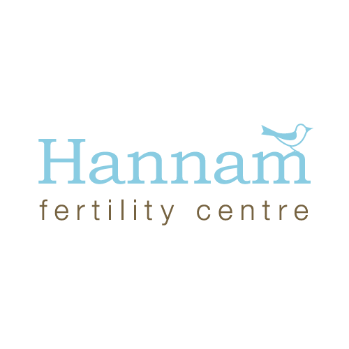 A logo for a fertility center with a bird on it