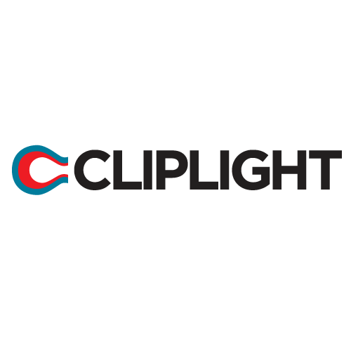 The cliplight logo is on a white background.