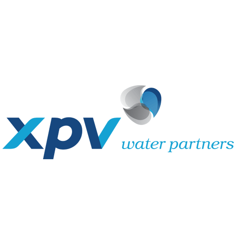 Xpv water partners logo on a white background