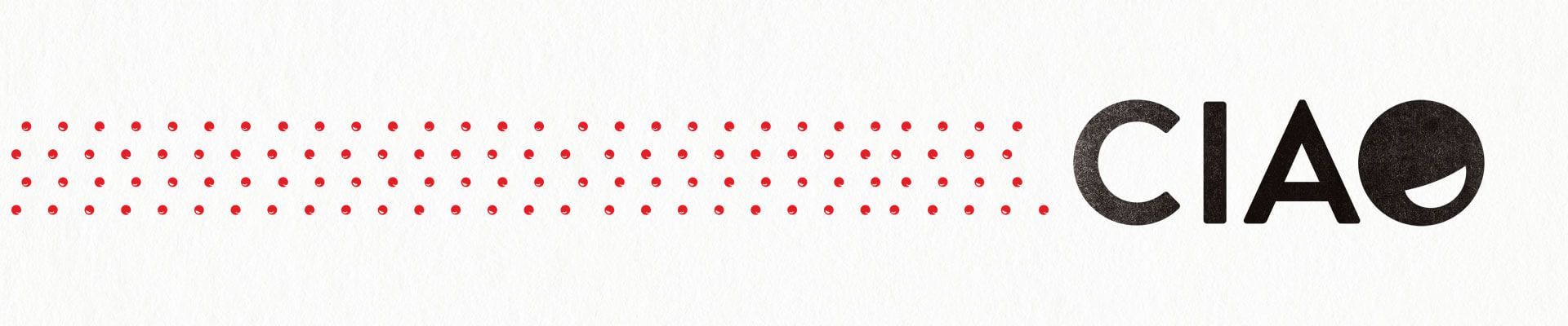 The word ciao is on a white background