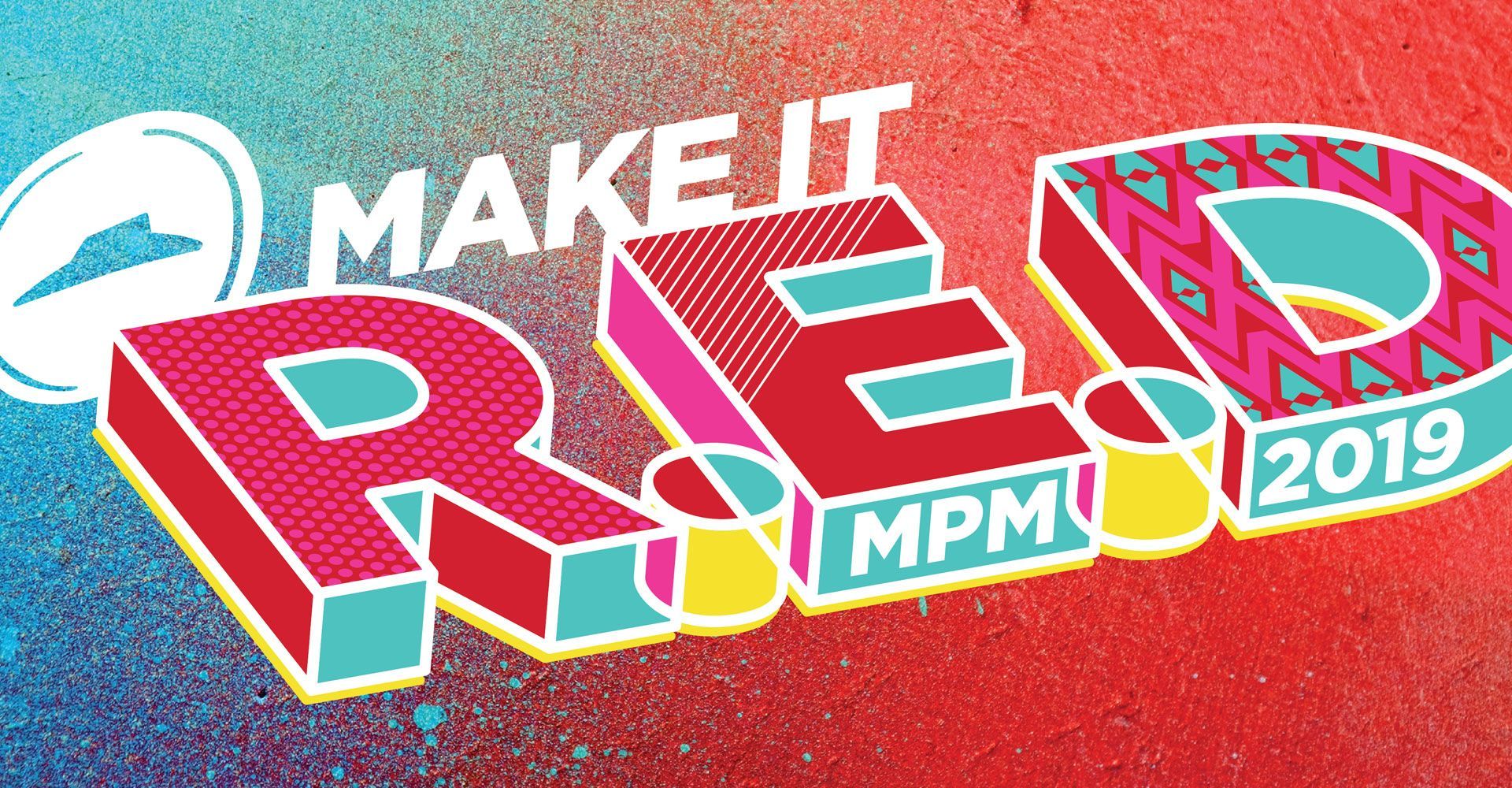 A colorful poster for make it red 2019
