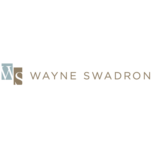 The logo for wayne swadron is on a white background.