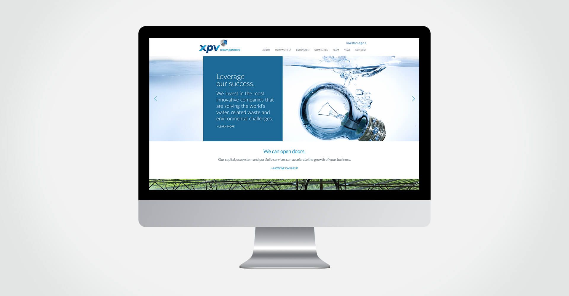 A computer monitor with a website on it