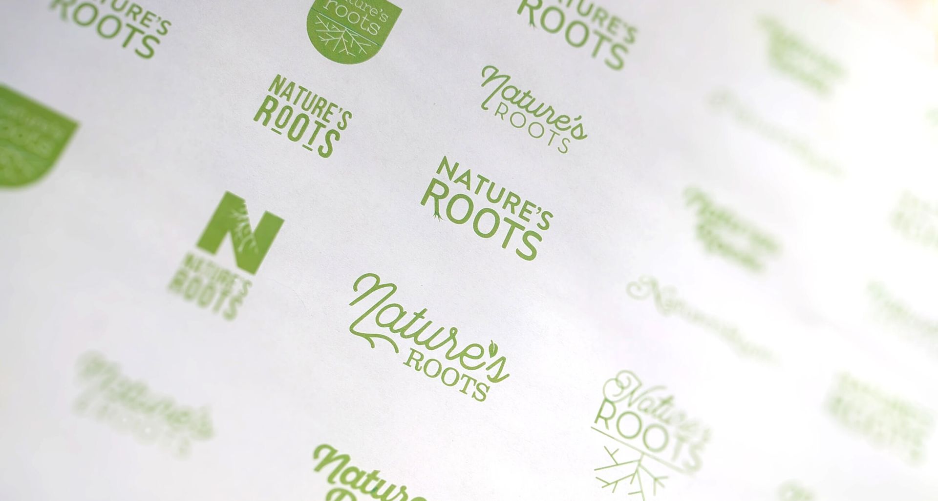 A close up of a sheet of paper with nature 's roots written on it