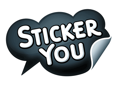 A sticker that says sticker you on it