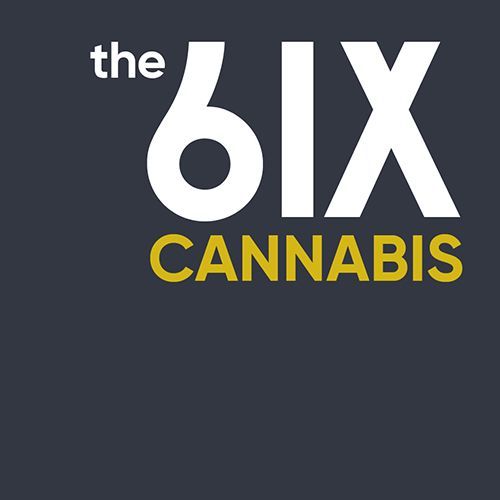6ix cannabis logo on a grey background