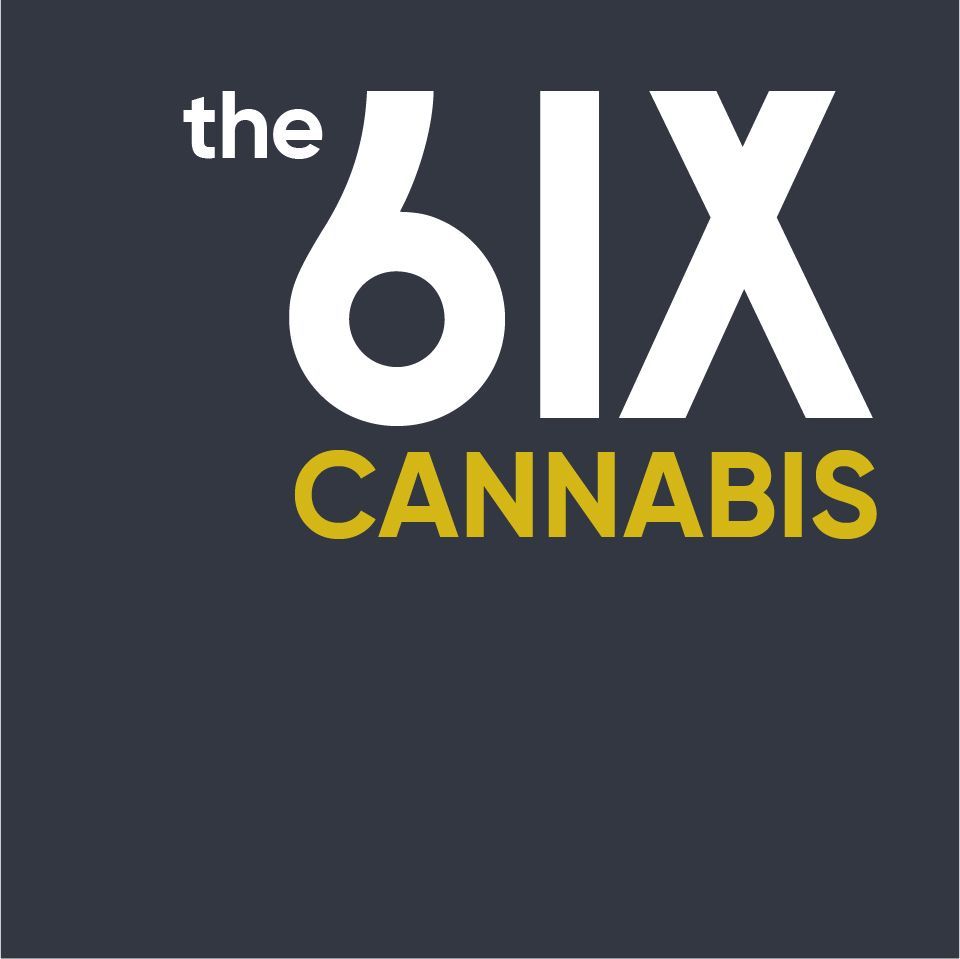 6ix cannabis logo on a grey background
