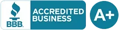 BBB Accredited Business with A+ rating.