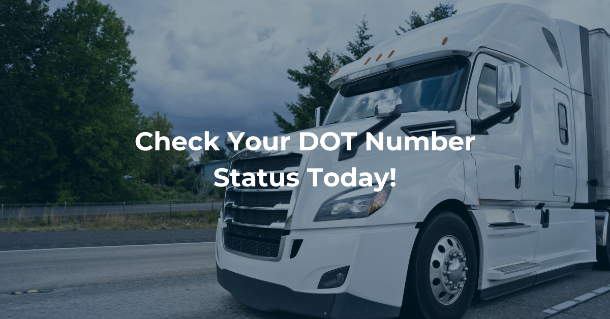 check status of dot number for compliance