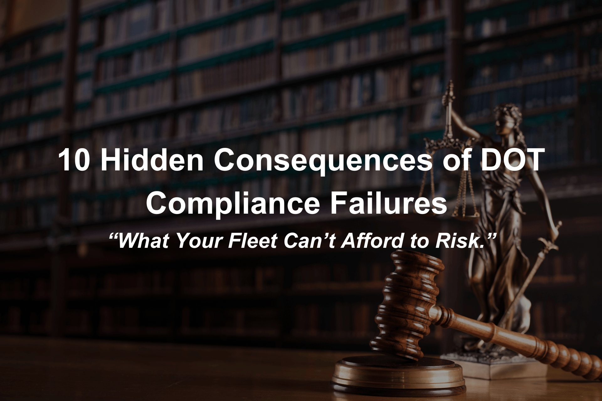 There are many hidden consequences of dot compliance failures that your fleet can 't afford to risk.