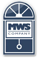 A sticker of a window with the words mws company on it.