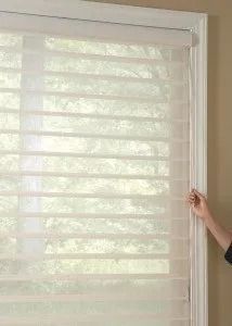 Roller shade detail — filtered light