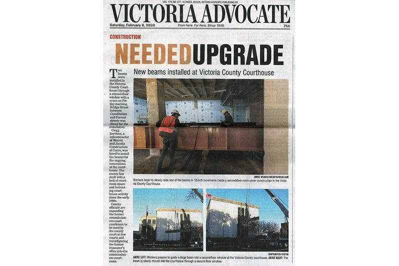 The front page of the victoria advocate newspaper