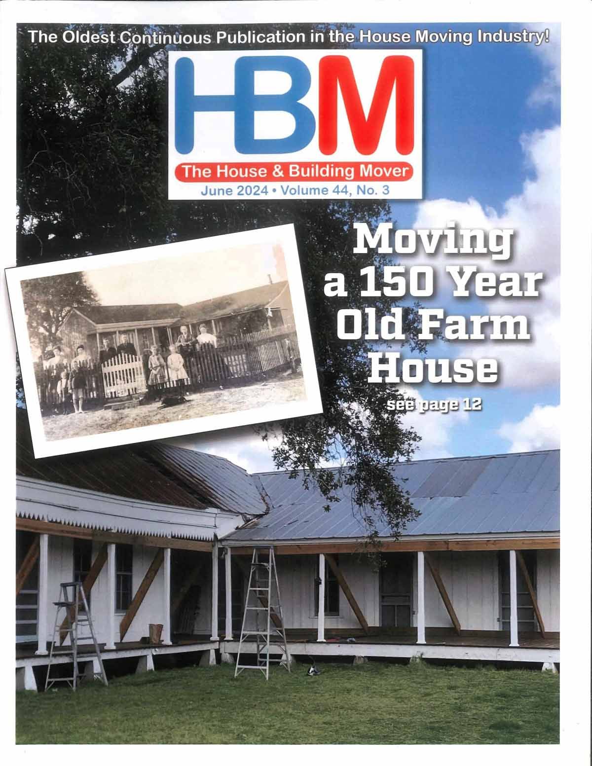 The cover of a magazine titled moving a 150 year old farm house