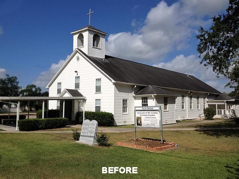 A picture of a church before it was built