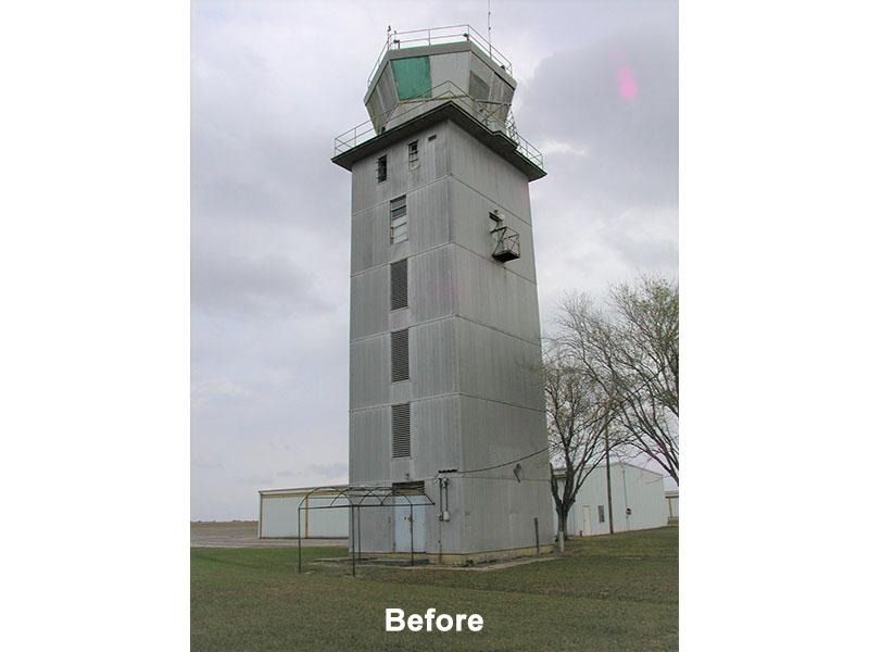 A before picture of a very tall building