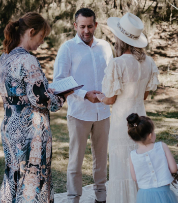 One Woman, One Little Girl, Bride And Groom Sample — Celebrant in Yeppoon, QLD