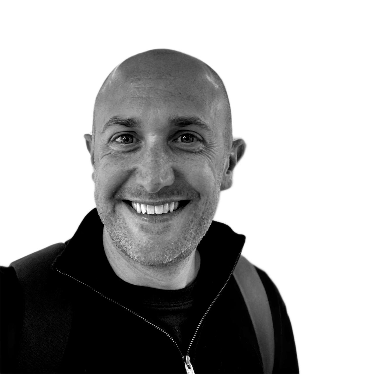 A laptop , a fist , and a light bulb are shown on a black and green background.