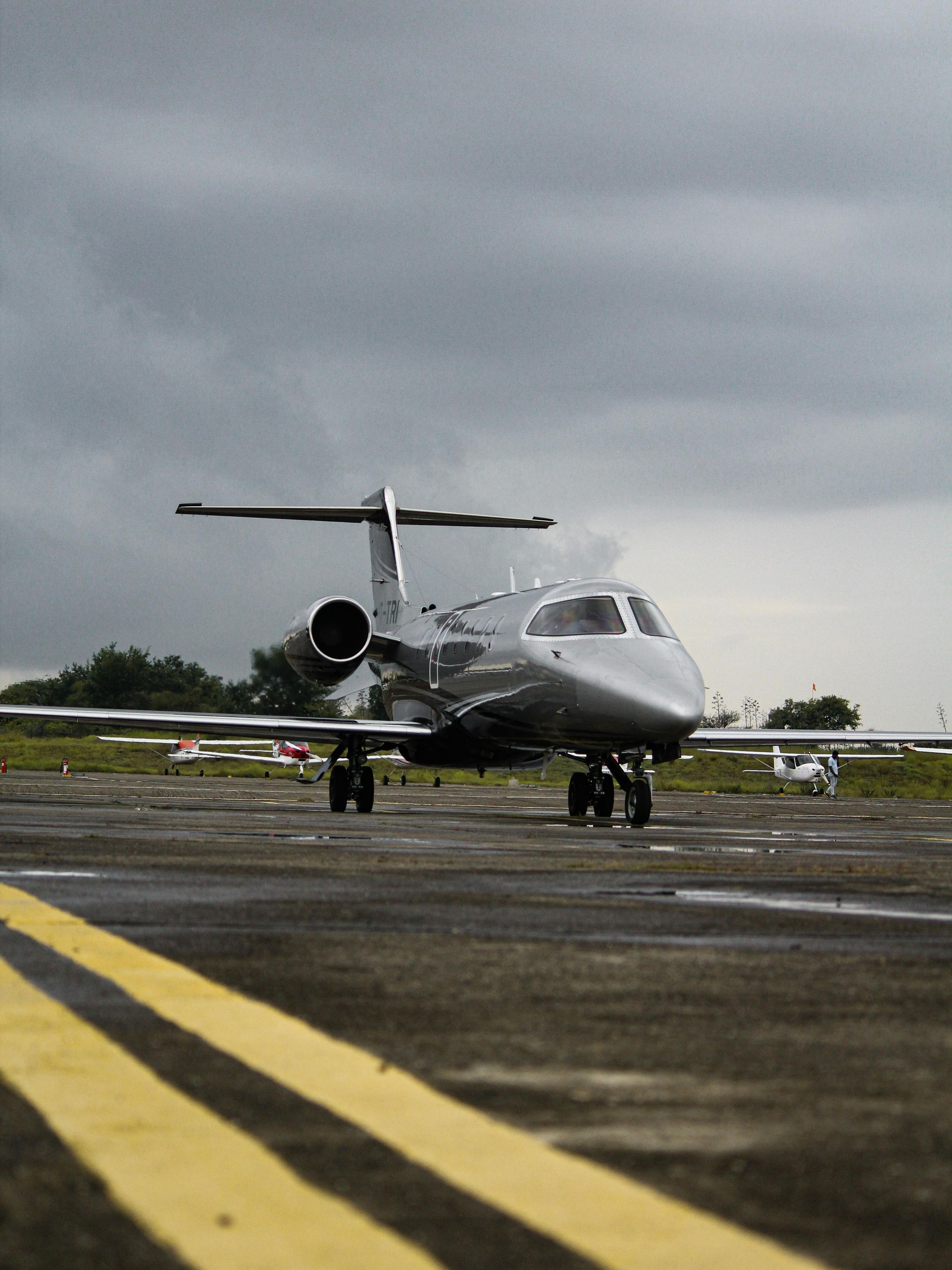 Private jet at dusk representing aviation SEO services