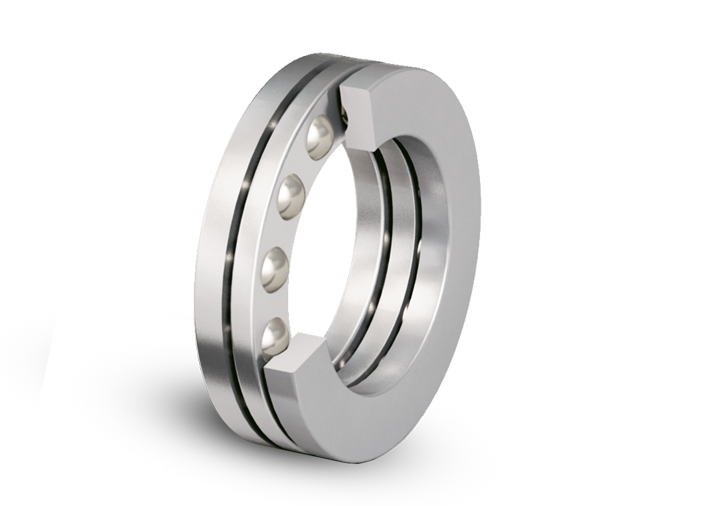 Gruppo cuscinetto con sfere in acciaio, anelli interni ed esterni e struttura di contenimento.