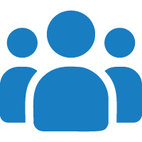 A group of people standing next to each other on a white background.