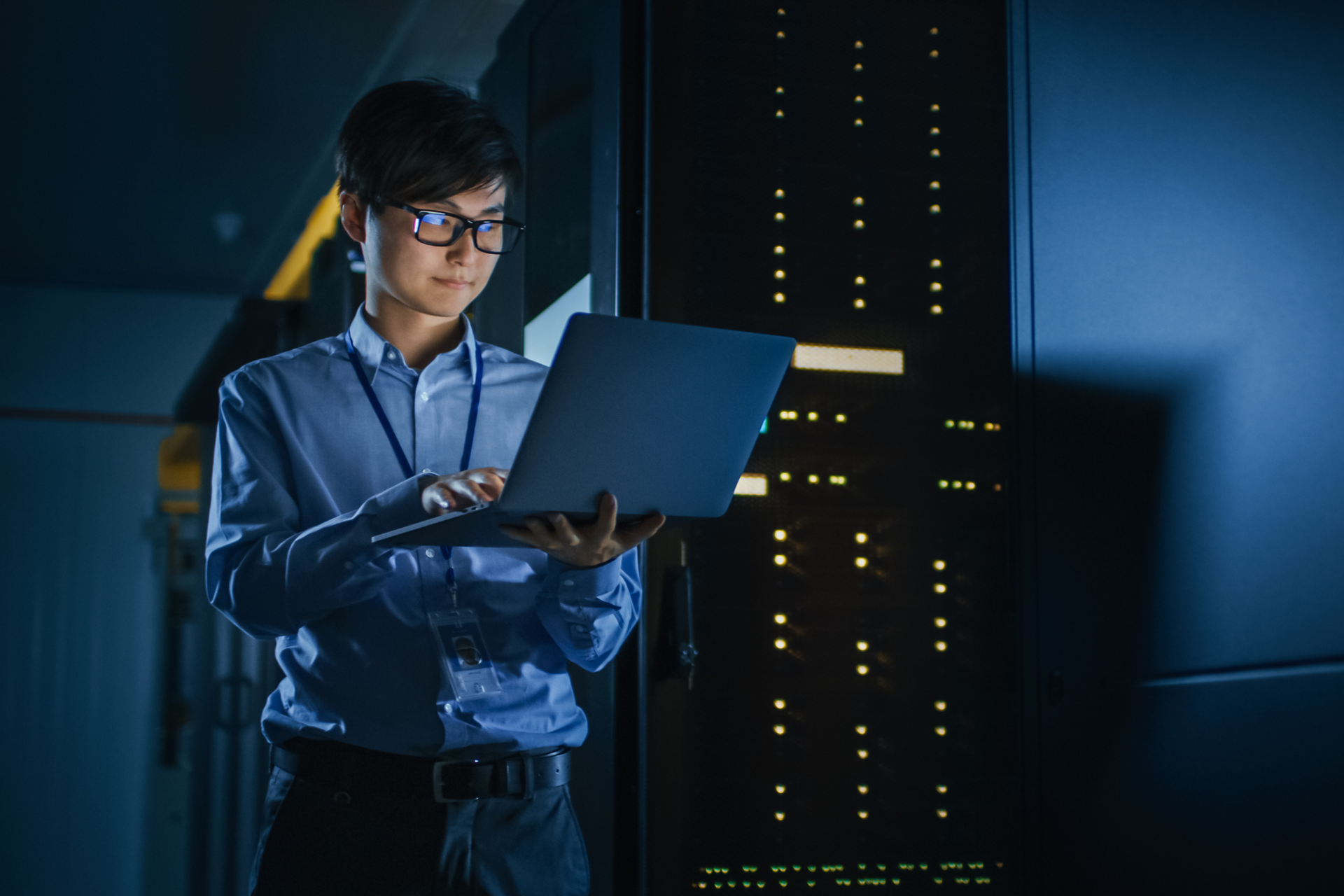 An expert from ER Tech Pros uses managed cybersecurity services to make sure the clinic’s data is safe and encrypted.