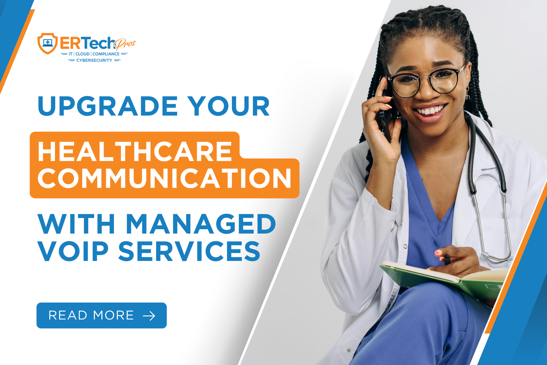 A doctor is able to communicate with their patient through reliable VoIP solutions from ER Tech Pros