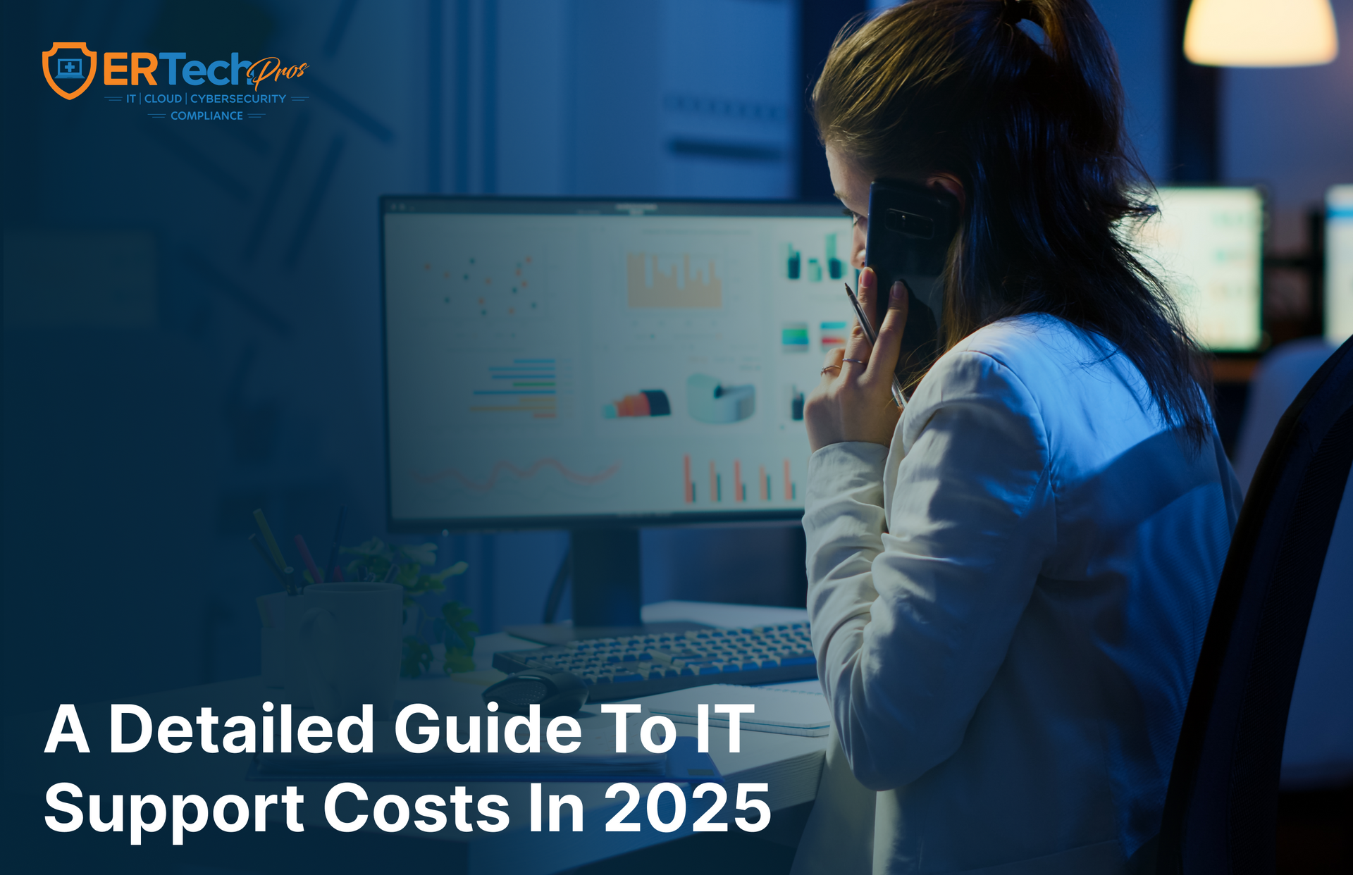 A technician from a managed IT services company performing maintenance on their client’s cloud syste