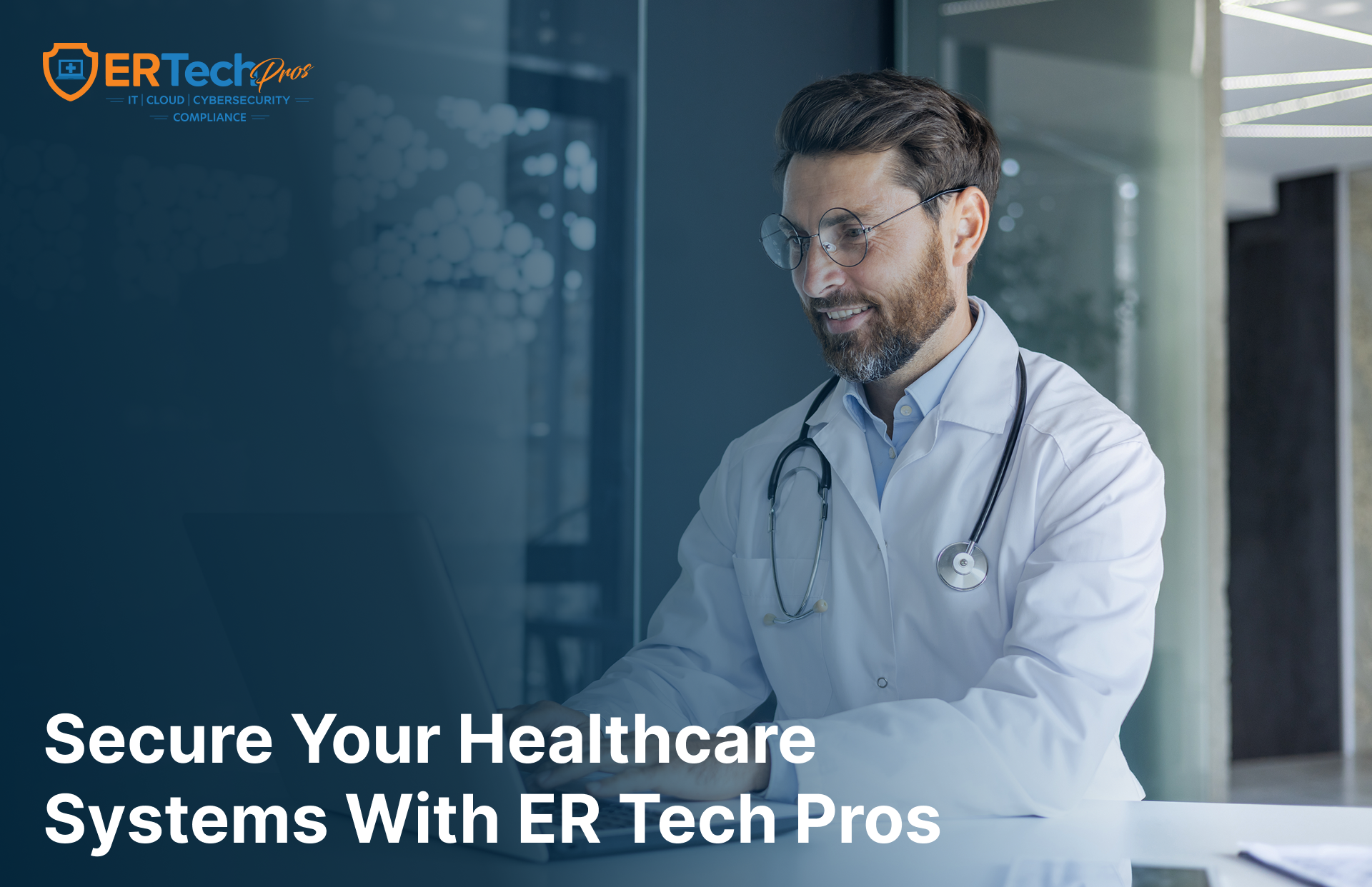 A healthcare provider follows strict cybersecurity measures as they log in to their work laptop.