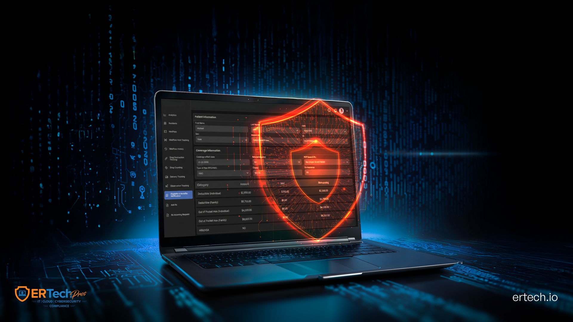 An expert from ER Tech Pros conducts routine cloud security maintenance for a business partner.