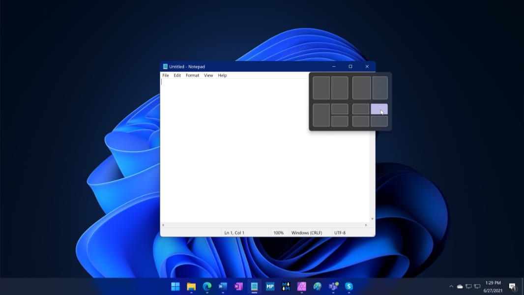 A computer screen with a notepad app open on it