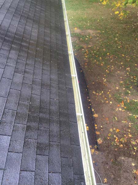 Clean side gutter — Power Washing Services in New Galilee, PA