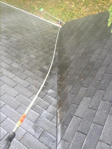 After washing gutter — Power Washing Services in New Galilee, PA