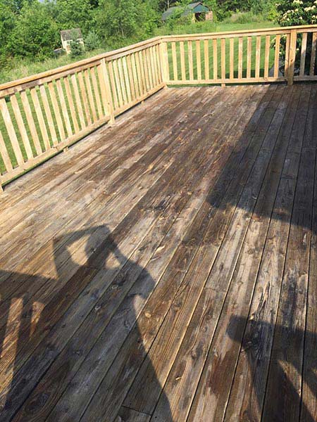 Wooden terrace — Power Washing Services in New Galilee, PA