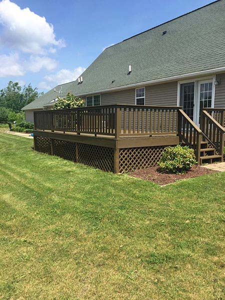 Clean wooden terrace — Power Washing Services in New Galilee, PA