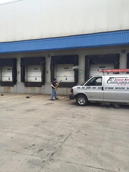 Cleaning commercial building — Power Washing Services in New Galilee, PA