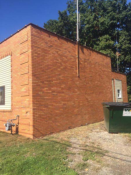 Brick side wall — Power Washing Services in New Galilee, PA