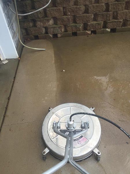 Washing commercial floor — Power Washing Services in New Galilee, PA