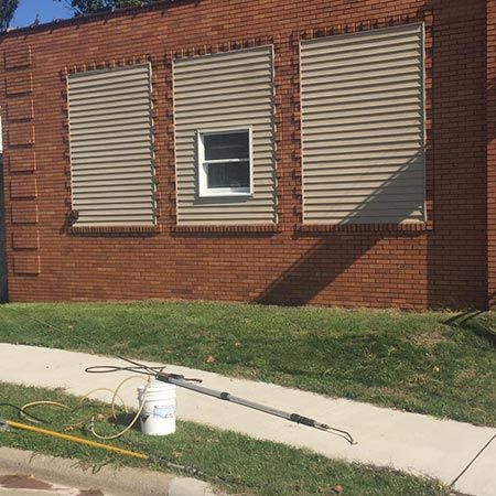 Clean dry brick wall — Power Washing Services in New Galilee, PA