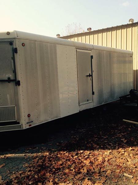 Clean white trailer — Power Washing Services in New Galilee, PA