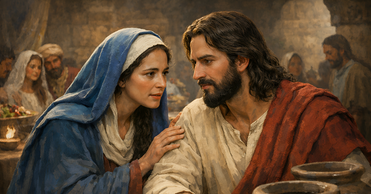Day 7 of 33 Day Consecration: Mary and Jesus at the Wedding at Cana