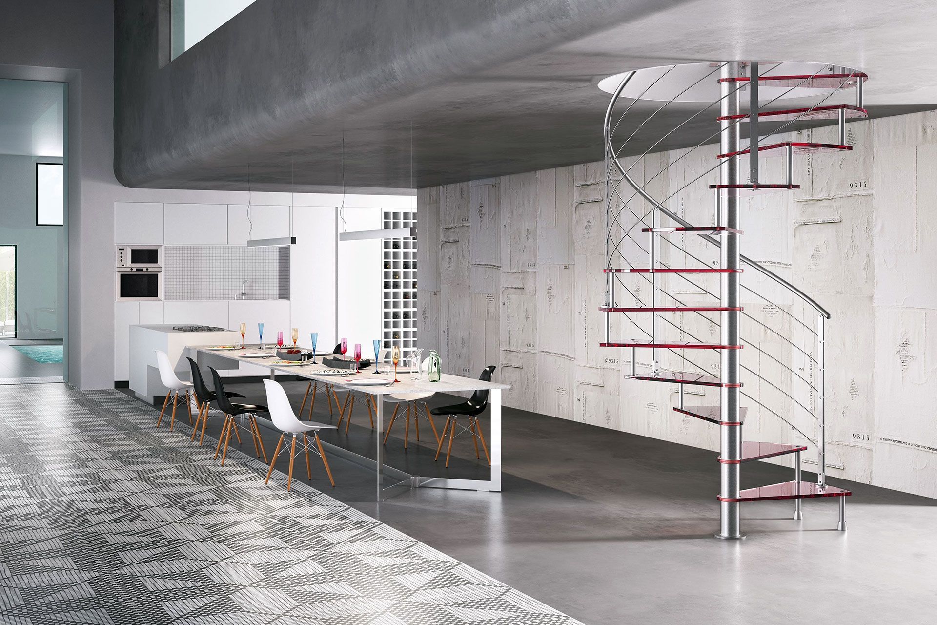 scale a chiocciola per interni