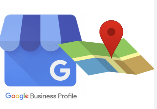 A google business profile logo with a map pin